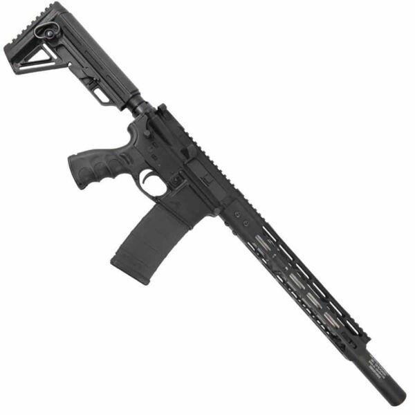 AR15 300 BlackOut Upper With 12 Inch MDLTE M LOK And Fake Suppressor 1